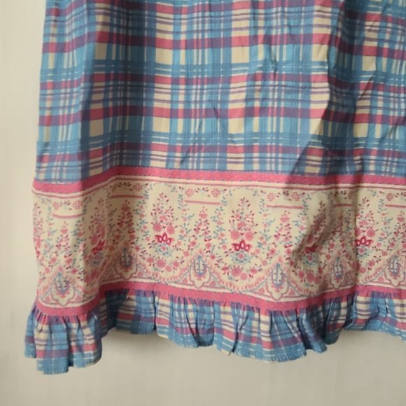 Anthropologie Plenty by Tracy Reese Plaid Mini Dress XSP Sleeveless Blue NWOT - Picture 8 of 11